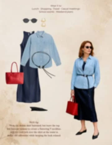 Blurred outfit page inside the guide